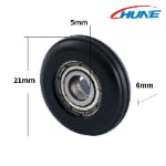 Round Groove Roller Wheel with Bearing