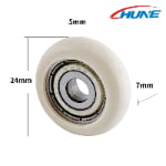 Round Groove Roller Wheel with Bearing