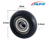 Round Groove Roller Wheel with Bearing