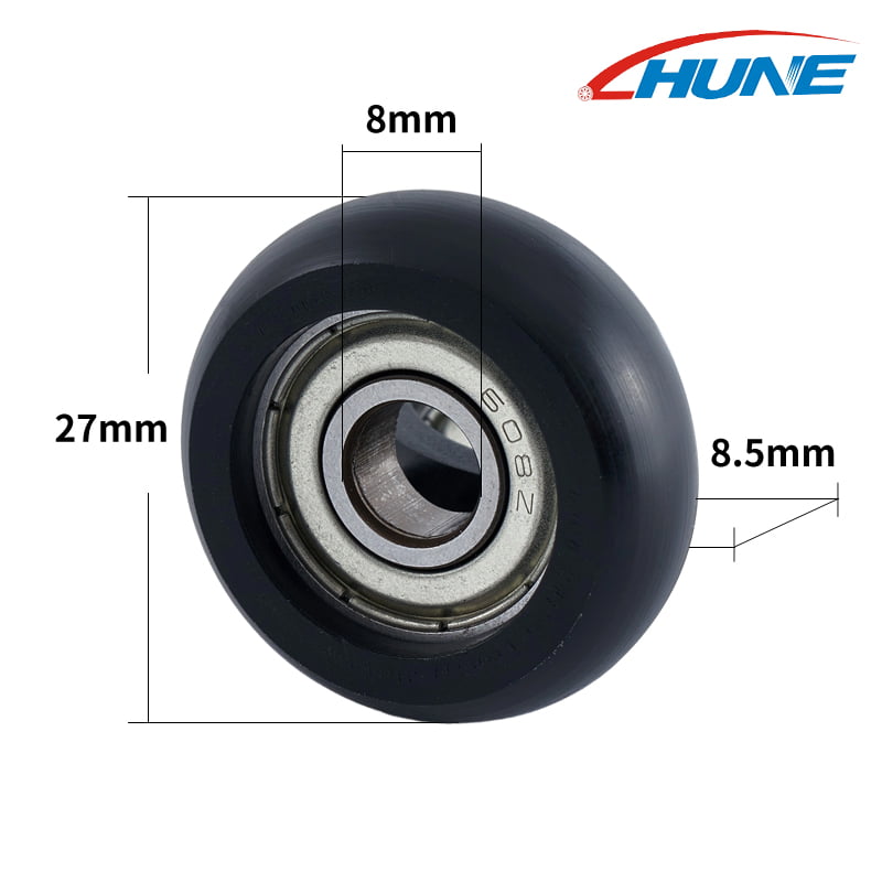 Round Groove Roller Wheel with Bearing