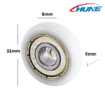 Round Groove Roller Wheel with Bearing