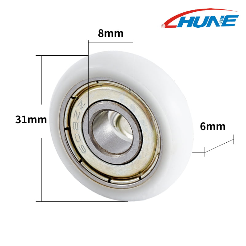 Round Groove Roller Wheel with Bearing