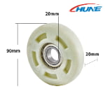 Round Groove Roller Wheel with Bearing