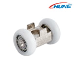 Double Wheel Sliding Door Roller with Steel Shaft