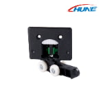 Wardrobe Sliding Door Roller with Buffer Damper, Double Nylon Guide Wheel Assembly