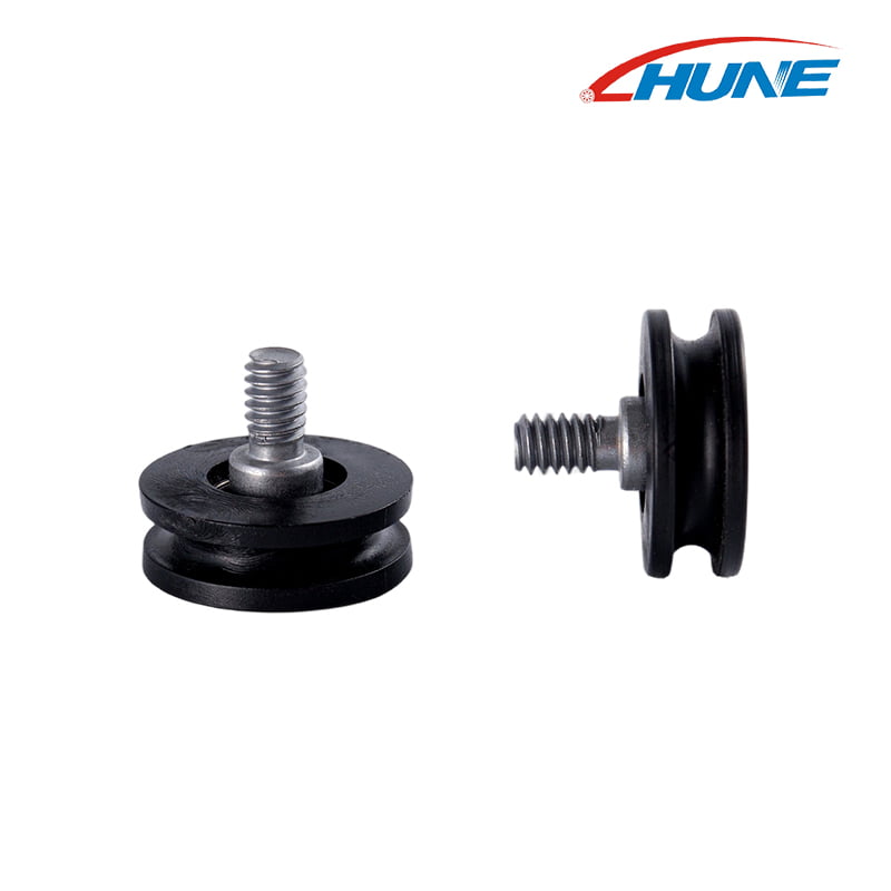 Bearing Roller with Threaded Rod for Sliding Door Track Guide