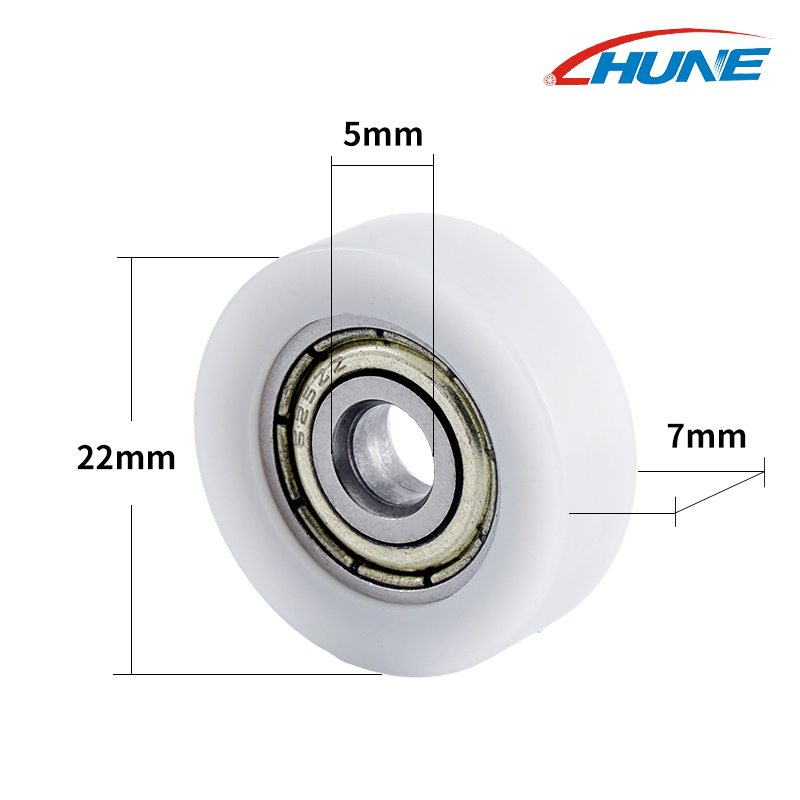 Flat Roller Wheels with Bearing for Sliding Systems