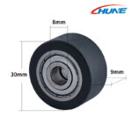 Flat Roller Wheels with Bearing for Sliding Systems