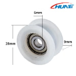 Double Flange/H Groove Roller Wheel with Bearing for Guide Rail