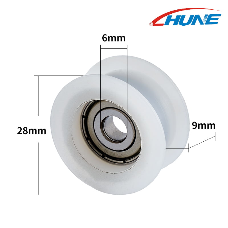 Double Flange/H Groove Roller Wheel with Bearing for Guide Rail