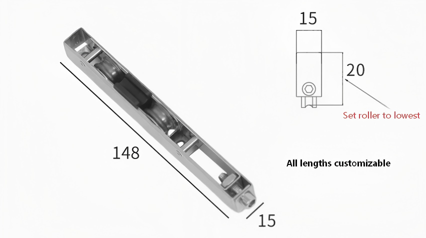 Adjustable Heavy Duty Stainless Steel Sliding Door Roller Wheels Accessories