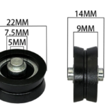 7A/10A V/U Groove Sliding Bearing Rollers with Threaded Shaft