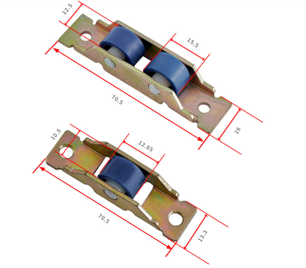UPVC Sliding Screen Window Roller Assembly with Nylon Wheel