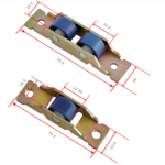 UPVC Sliding Screen Window Roller Assembly with Nylon Wheel