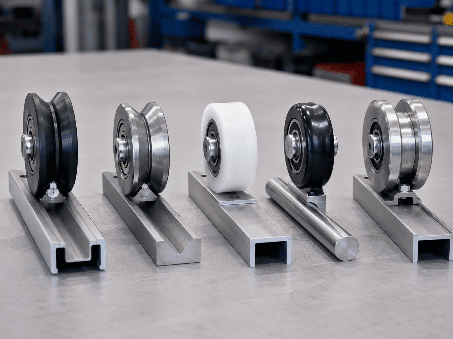 Sliding door roller groove and track compatibility