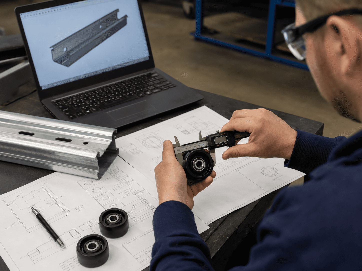 Custom industrial door roller vs standard roller