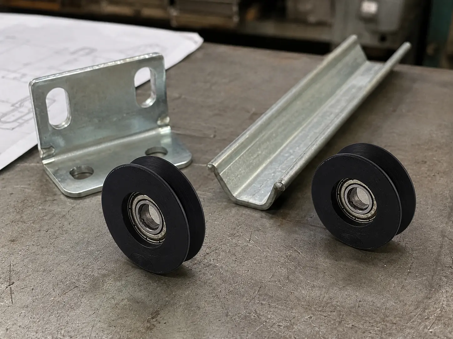 sliding gate wheels v-track rollers