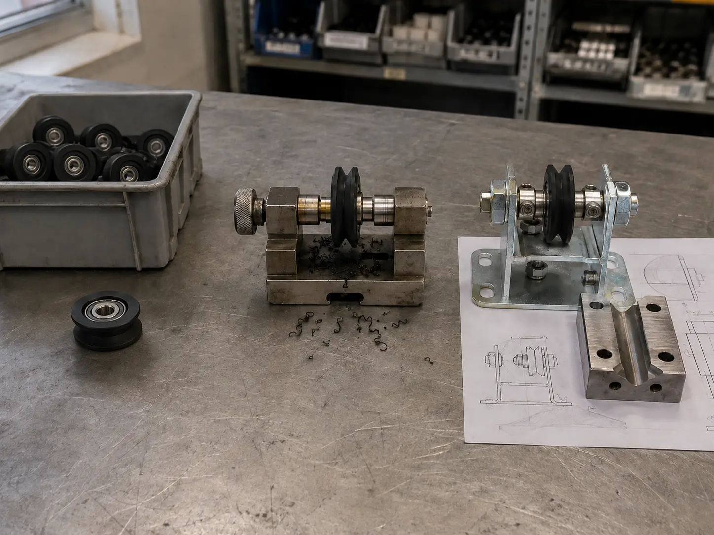 standard custom v-track rollers