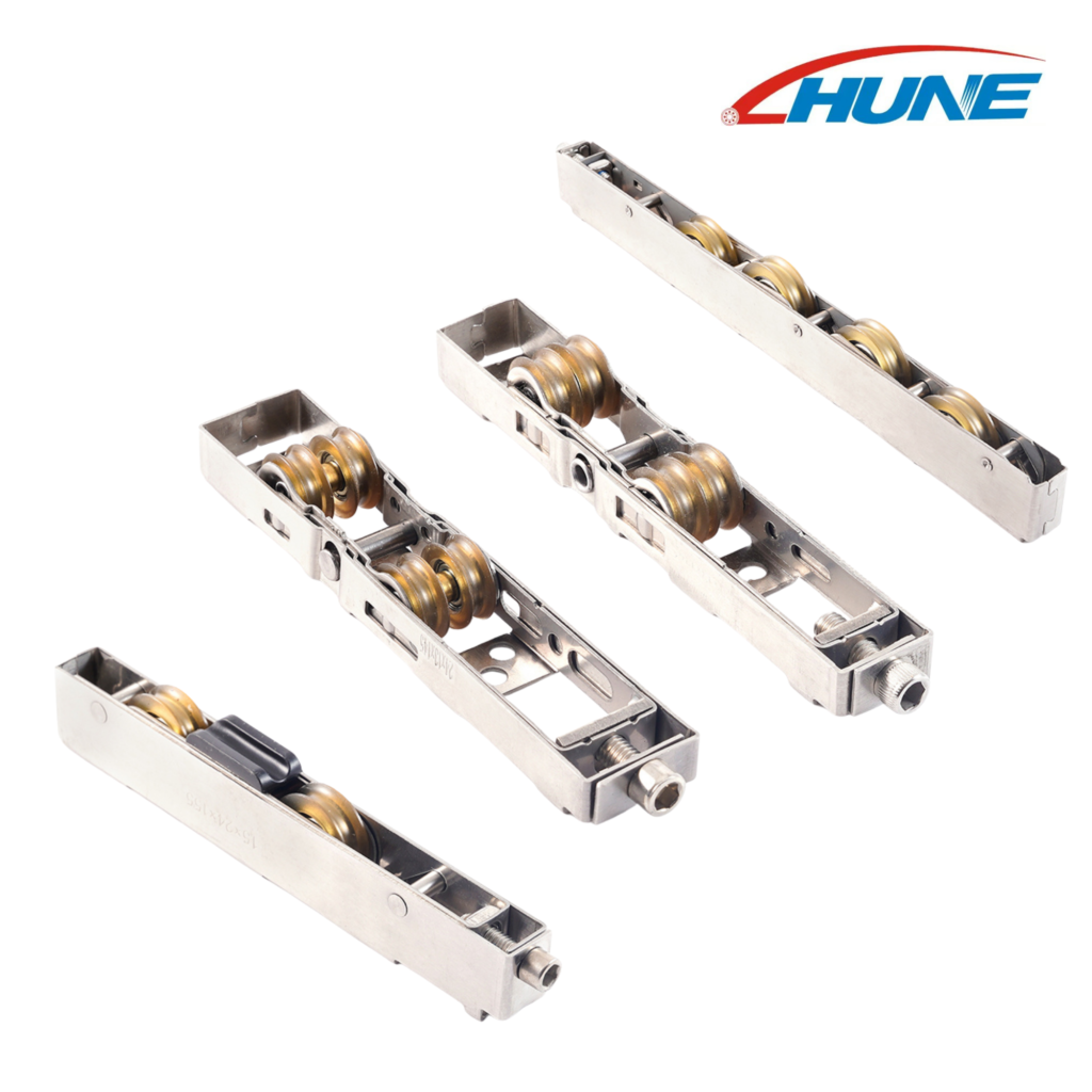 Heavy-Duty Adjustable Stainless Steel Roller Assembly for Sliding Doors