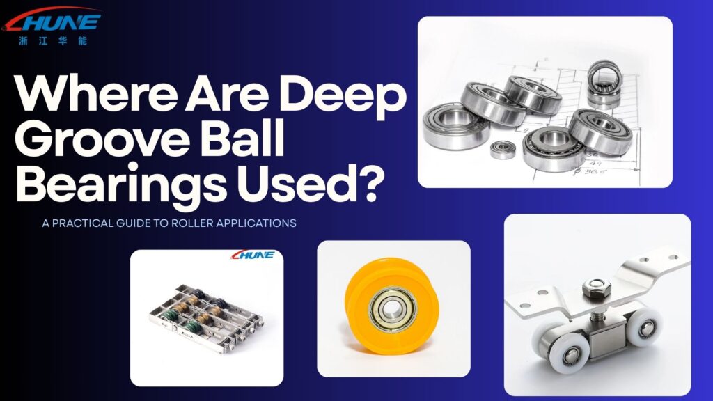 Deep groove ball bearings used in plastic-coated rollers and sliding hardware