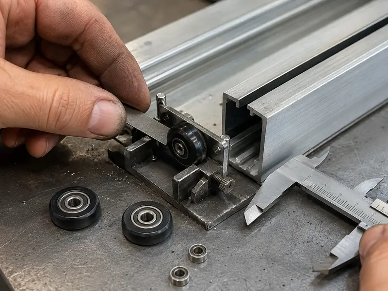 sliding roller track profile fit test