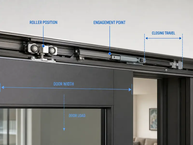 soft close door weight width matching