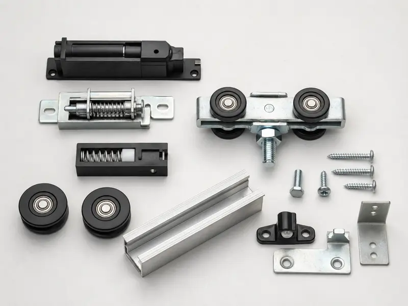 soft close sliding door hardware parts