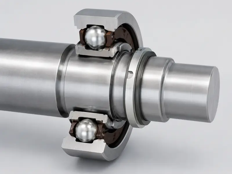 stepped shaft shoulder bearing axial retention