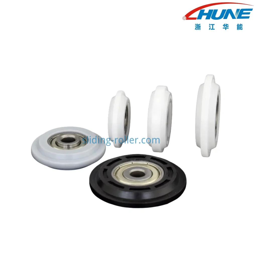 Y-profile bearing roller with moulded outer wheel