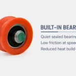 Built-in sealed bearing for V-groove roller