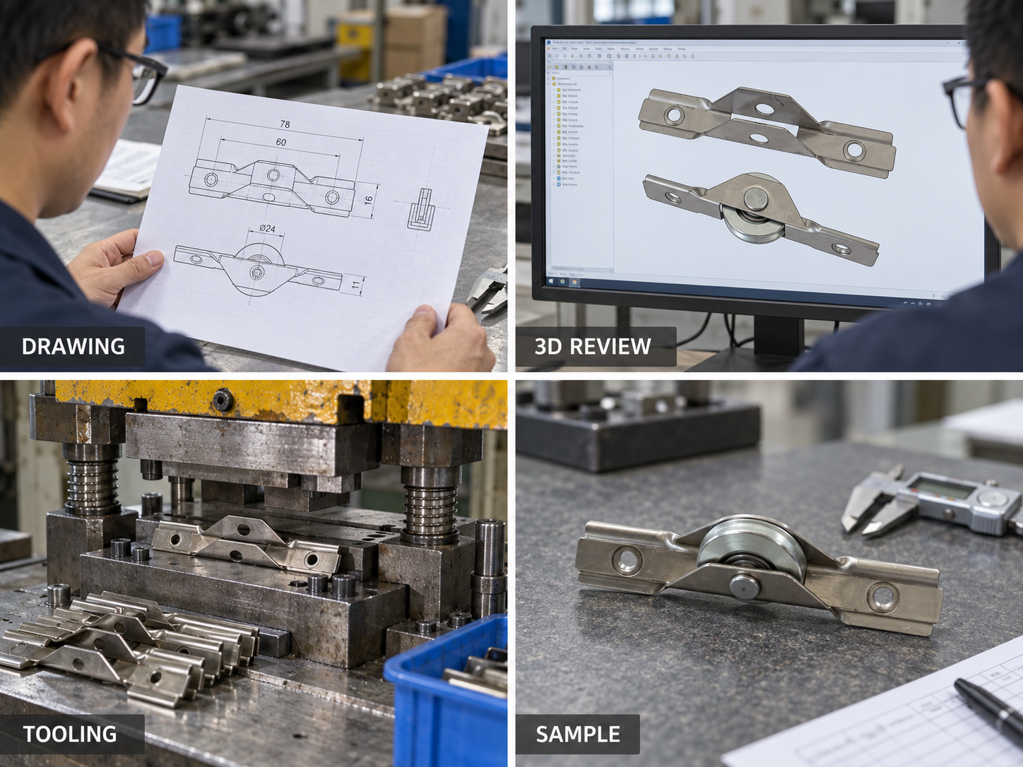 OEM and ODM custom sliding roller development from drawing to finished assembly