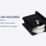 Nylon housing V-groove sliding window roller