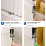 Wardrobe sliding door bottom roller installation steps