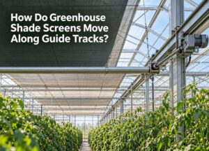 How Do Greenhouse Shade Screens Move Along Guide Tracks