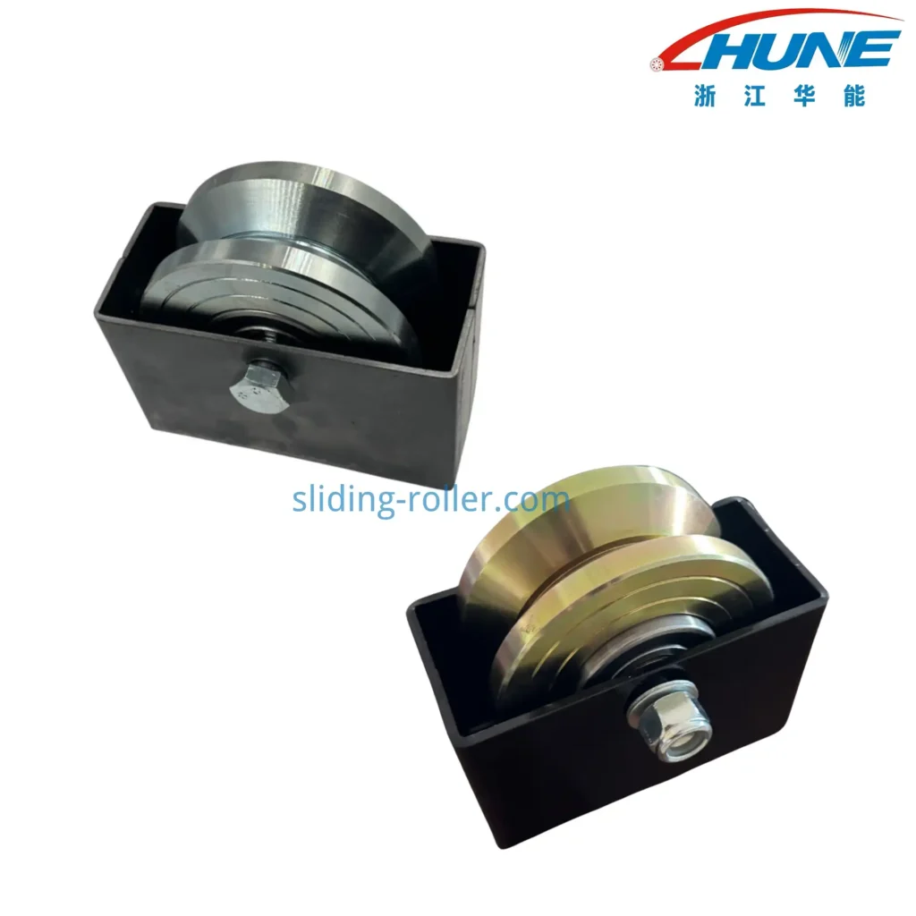Custom V-Groove Steel Roller with 6205-2RS Bearing (1)