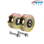 Custom V-Groove Steel Roller with 6205-2RS Bearing (1)