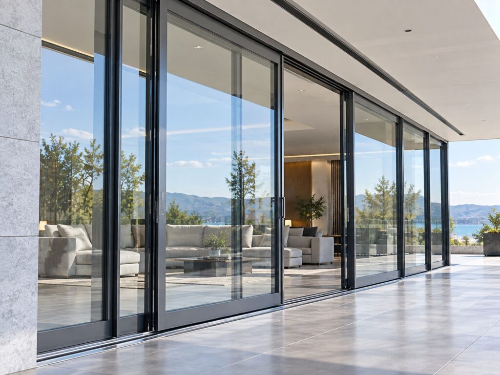 Large Aluminium & Glass Sliding Doors